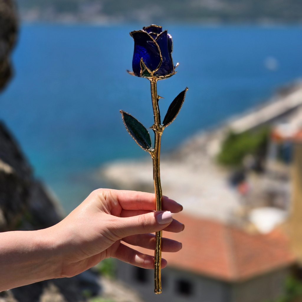24K Gold Forever Rose | Blue