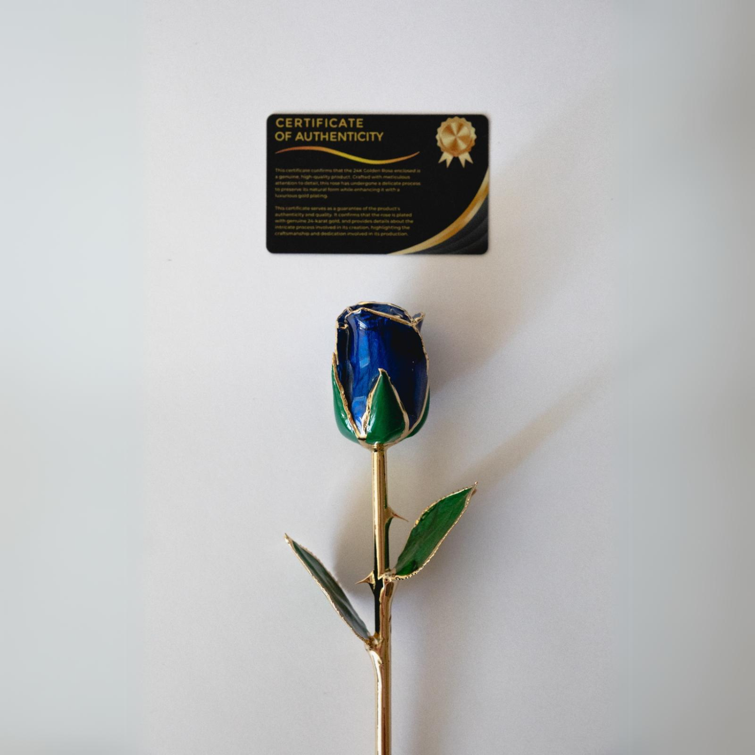 Forever Rose Blue 24K Gold Certificate