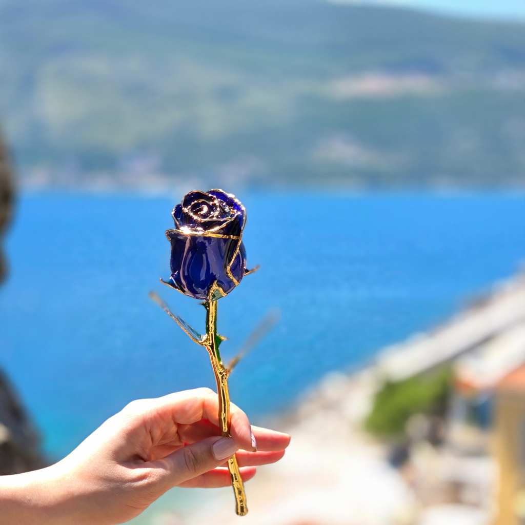 24K Gold Forever Rose | Blue