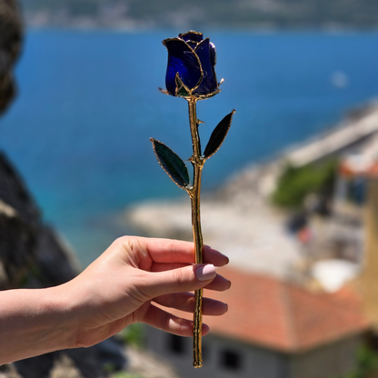 24K Gold Forever Rose | Blue