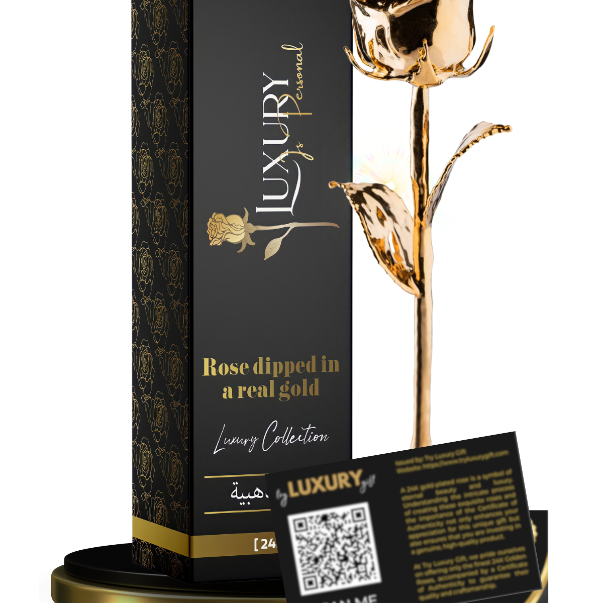 Gold shop dipped rose